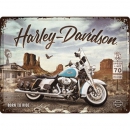 Blechschild 40x30 cm Harley-Davidson Route 66